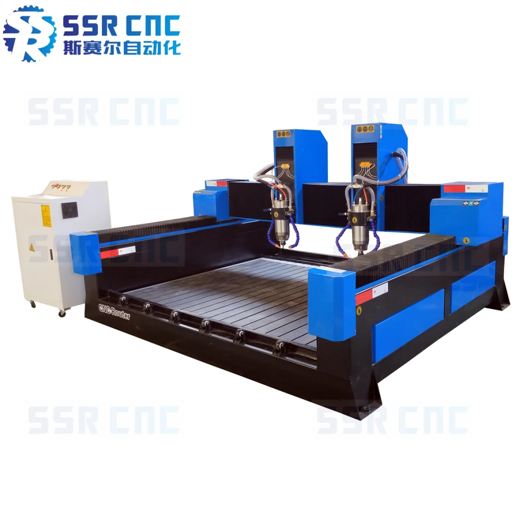 2 Head Stone CNC Router with Two Spindles